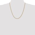 thumbnail image 2 of Auriga 14K Yellow Gold 2.25 mm Diamond-cut Rope Chain Necklace for Women 22", 2 of 6