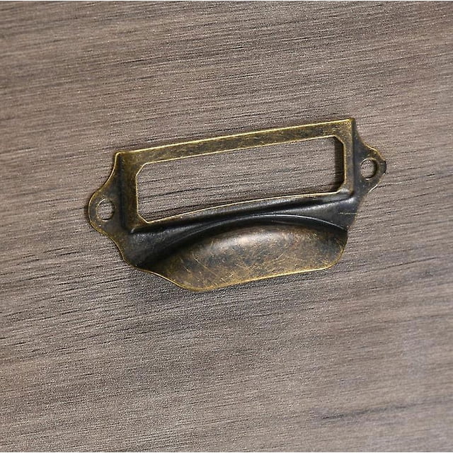 CHAO Portaetiquetas de Metal de 30 Uds., manija del chasis de etiquetas de aspecto Retro para gabinetes o cajones farmacéuticos de 55X19 Mm con tornillos