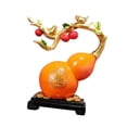 thumbnail image 4 of deevoka Chinese Gourd Statue Adornment Feng Shui Figurine for Cabinet Mantel Balcony Orange, 4 of 9