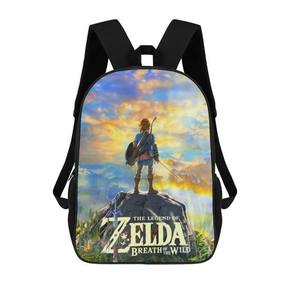 The Legend of Zelda Daypack 17 Inch Schoolbag Backpack Rucksack Large Capacity Shoulder Bag Travel Bags Students Bookbag