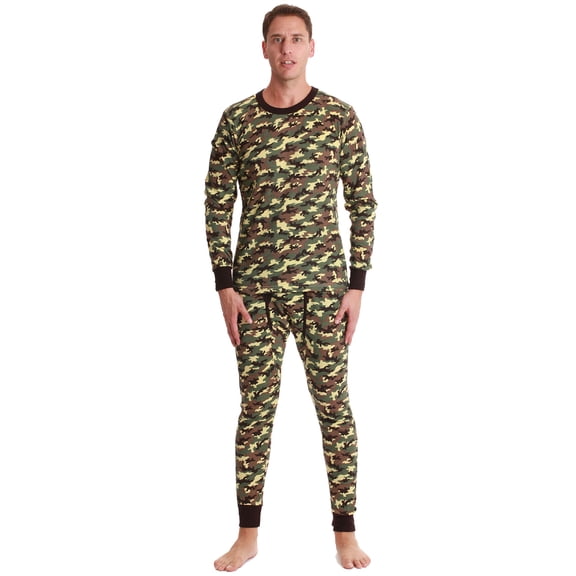 At The Buzzer Thermal Underwear Set for Men (Camouflage, X-Large)