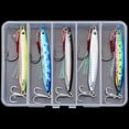 thumbnail image 6 of 5pcs Metal Jig Fishing Lures Set - Lead Pencil Lure Bait Kit for Muskellunge, Catfish, Trout, Flathead, Whiting, Snapper, Redfin - Slow Sinking Simulation Fish Jigs with Tackle Box, 6 of 9