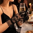thumbnail image 4 of Women Lace Gloves Wedding Tea Party Elegant Short Novelty Floral Bridal Gloves for Wedding Opera Party, 4 of 5