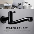 thumbnail image 5 of Wall-Mounted Black Cold Water Faucet Washing Machine Mop Pool Garden Taps (31cm), 5 of 5