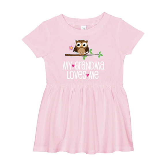 Inktastic My Grandma Loves Me Girls Girls Baby Dress