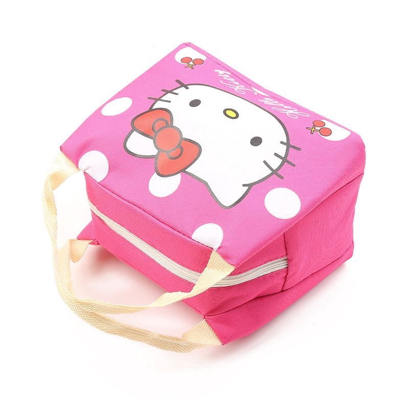 Sanrio Hello Kitty Anime Lunch Bag Cartoon Lovely Bento Thermal Handbags Thickened Insulation Lunch Box Bag