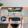 thumbnail image 4 of Long Mouse Pads for Desk,Multicolor Ethnic Striped Pattern Desk Mats on Top Of Desks, Desk Mouse Pad Extra Large with 3mm Non-Slip Base and Stitched Edge for Gaming,Office,Work,Home 47.3"x23.6", 4 of 6