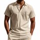 thumbnail image 1 of Blusa y camisa de manga corta con cuello vuelto para hombre, color liso, moda de verano, estampado informal, manga corta, botones, cuello vuelto, bolsillo, camisa de poliéster para hombre, 1 of 9