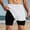 White, variant on Adeawade Mens Summer Quick Drying Double Layer Lined Shorts Thin Fitness Running Training Three Quarter Sweatpants Basic Wear 2Xl Blue