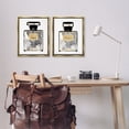 thumbnail image 3 of Stupell Industries Gray Gold Parfum Bottle Fashion Painting Gold Floater Framed Canvas Art Print Wall Art, 17 x 21, Set of 2, 3 of 10