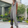 thumbnail image 1 of Monos Casuales Pantalones holgados para mujer Mamelucos Monos con cuello en V Monos Traje diario (Gris S) Cgtredaw Para estrenar, 1 of 1