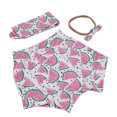 thumbnail image 2 of Pantalones Cortos Para Niña Con Tocado, Ropa De Niña De Tamaño Pequeño Con Diadema Poliéster Ecológico Para Regalos De Vacaciones Para Maquillaje Para Fotografía ANGGREK HG2011, 2 of 8