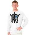 thumbnail image 6 of Skeleton Rib Cage Cute Set His Hers Men's Long Sleeve Tee T Shirt Brisco Brands M, 6 of 7