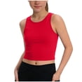 thumbnail image 1 of KyCheLot Girls Crew Neck Tank Tops Backless Solid Color Sleeveless Short Clothes Fitted Racerback Tank Tops, 1 of 7