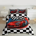 thumbnail image 2 of Homewish Racing Car Full Size Comforter Sets,Classic Checkered Bedding Comforter Set,Extreme Sport Game Bedding Sets For Boy Teens,Uxury Bedroom Decor Reversible,3pcs, 2 of 8