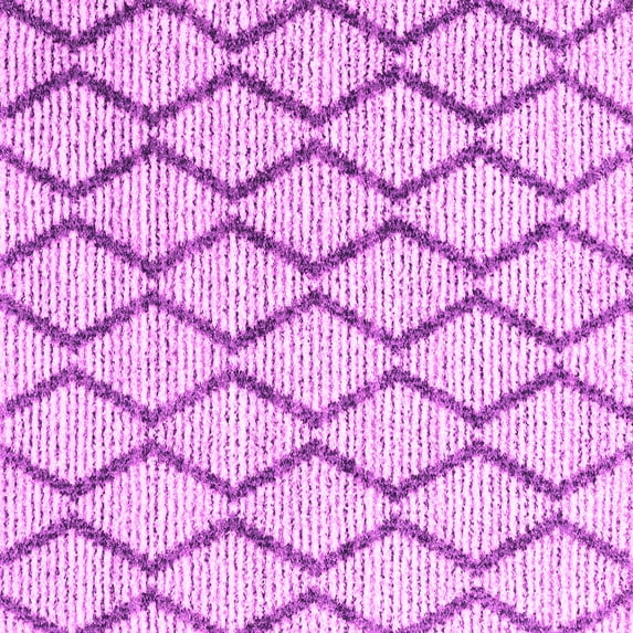 Ahgly Company Indoor Square Trellis Pink Modern Area Rugs, 6' Square