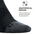 thumbnail image 4 of Feetures Merino 10 Cushion Mini Crew- Wool Trail Running & Hiking Socks, Targeted Compression (1 Pair) L, Charcoal, 4 of 6