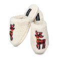 thumbnail image 2 of MeMoi Women's Plaid Reindeer Plush Slippers - Womens - Female, 2 of 3