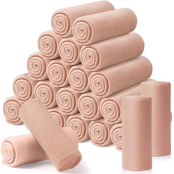 24 Packs Fleece Throw Blanket Soft Warm Lightweight Fleece Blanket Cozy Throw Bulk for Bed Couch Sofa Office Wedding Gifts Suitable for Seasons, 50 x 60 Inches()