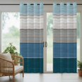 thumbnail image 3 of Outdoor Curtains for Patio Waterproof, Blue Ombre Wooden Windproof Pravicy Outside Porch Blackout Curtain, Farmhouse Retro Wood Gradient Sun Blocking Grommets Curtains for Cabana Gazebo 54"x95", 3 of 9