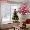 thumbnail image 2 of Elegant Metal Hanging Christmas Tree Wind Spinner - Intertwined Pink Lines with White Roses & Soft Pink Lights for Garden Decor, 2 of 7