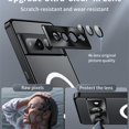 thumbnail image 6 of Dteck Magnetic Case for Google Pixle 7 with All-Inclusive Camera Lens Protector, Ultra Slim Frosted PC Back Metal Frame Bumper Military Grade Protection Case with Buckle for Google Pixel 7, Black, 6 of 8