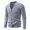 Gray, variant on JTieacloth Mens Slim Fit Knitted Sweater New Men's V Neck Jacquard Knitted Sweater Jacket(Beige)