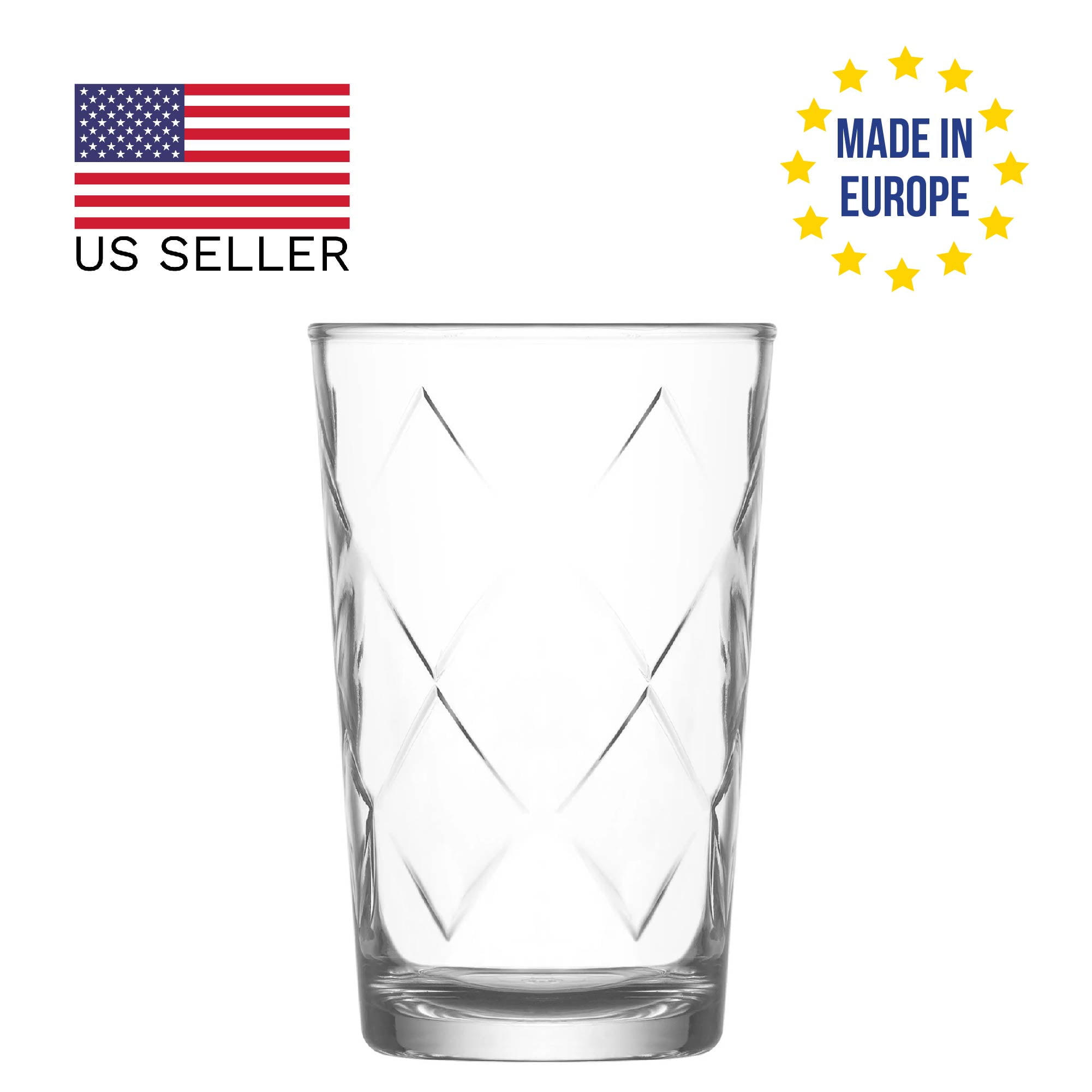 S1Store (Pack of 6) Drinking Glasses for Mixed Drinks, Water