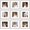 Distressed Gray, variant on 12x12 Picture Frame Set of 9, Display Pictures 8x8 with Mat or 12x12 without Mat, Multi Collage Gallery Square Photo Frames for Wall or Tabletop, White