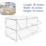 2 Tier Acrylic Bakery Pastry Display Case Cabinet Cakes Donuts Cupcakes Pastries