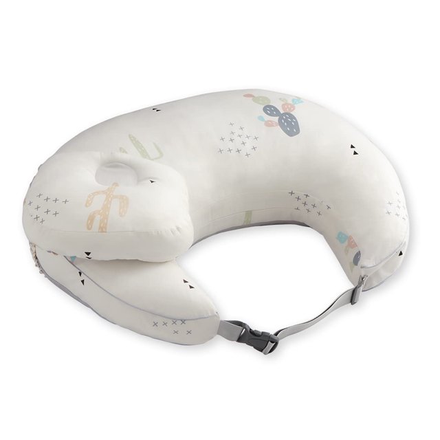 Almohada de lactancia Almohada para recién nacido con capucha desmontable en mezcla de algodón en forma de U para el cuidado y el bebé