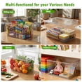 thumbnail image 7 of 4-Pack Clear Storage Bins with Lids, Stackable Plastic Organizer Bins for Pantry, Fridge, Freezer, Cabinet, 7 of 7
