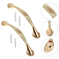 ULTNICE 10pcs Cabinet Handle Pull Aluminum Alloy Rose Gold Modern Furniture Handle