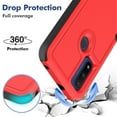 thumbnail image 5 of YEYKX Defender Case for Motorola Moto G Pure 6.5'' Heavy Duty 1 in 1 Design Rugged Full Body Dustproof Shockproof Bumper Non-Slip Protective Cover,Red,For Moto G Pure, 5 of 5