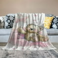 thumbnail image 2 of Comio Teddy Bear, Star, Cloud Flannel Blanket Eye-catching Design Perfect for All Seasons 40x50in, 2 of 6
