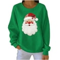 thumbnail image 2 of UQJfacai Christmas Sweatshirts for Women Christmas Tree Print Crewneck Sweater Ribbed Loose Fit Long Sleeve Xmas Holiday Pullover Tops, 2 of 4