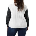 thumbnail image 3 of Unique Bargains Women's Plus Size Pullover Vest V Neck Plaid Preppy Sweater, 3 of 6
