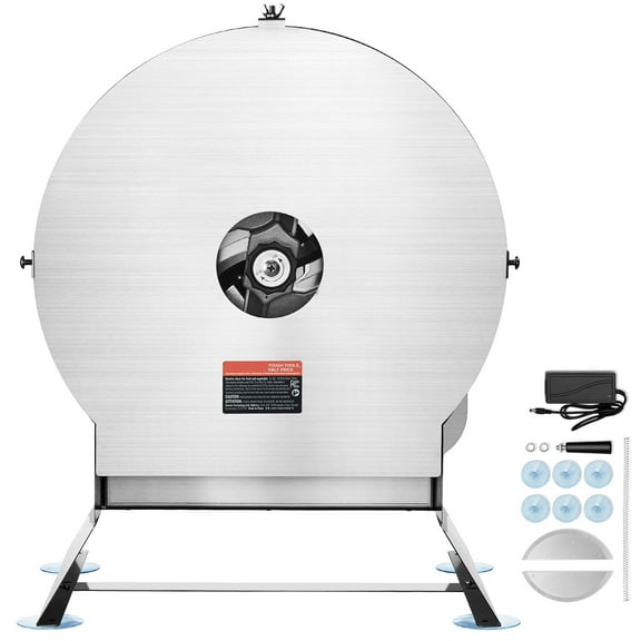 KFFKFF Electric Vegetable Slicer, Adjustable Thickness 0-0.5"/0-12mm, Commercial Food Cutter with Manual Conversion, Stainless Steel Slicing Machine, Wide Feed Port for Potatoes and Tomatoes