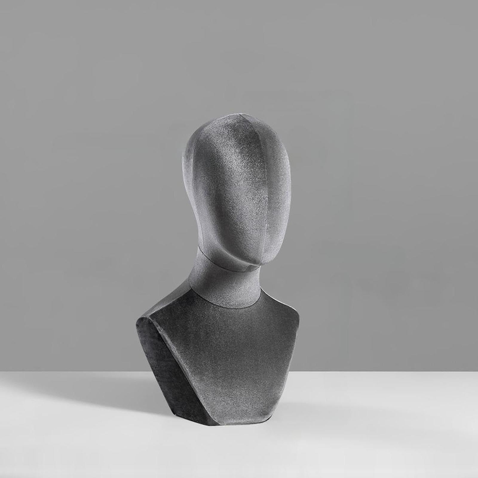 Serenable Bust Mannequin Head Versatile Holder for Headdress Commercial Use Hats Grey