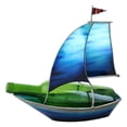 thumbnail image 2 of Three Star Import & Export ZL704 12 x 12 in. Sail Boat Wine Bottle Holder, 2 of 2