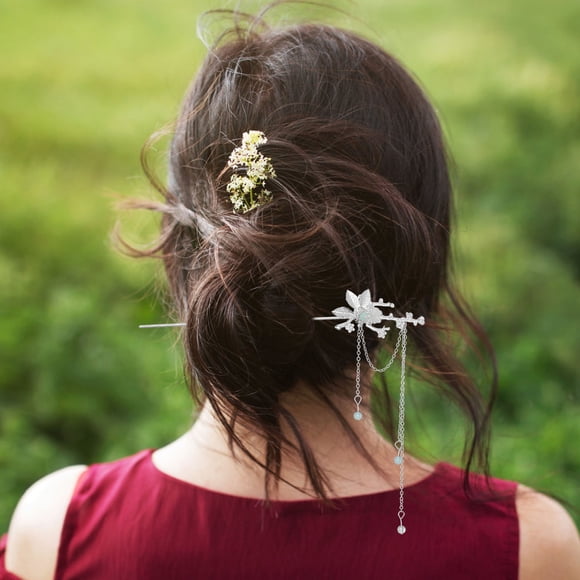 ifundom Vintage Hair Stick Silver Alloy Decorating Hairstyles Women Headdress 1Pcs