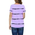 thumbnail image 2 of Sherrylily Girls Casual Short Sleeve T Shirts Button Tunic Tops Striped Loose Tee Blouse Size 4-15, 2 of 3