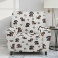 thumbnail image 2 of Renewold Dachshund Paw Gray Recliner Chair Cover Thick Reclining Cover Stay in Place Lazy Boy Recliner Chair Slipcover 4 Pieces Living Room Home Decor Heavy Duty, 2 of 8