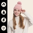 thumbnail image 2 of Women's Scarf Hat And Gloves Set Women'S Winter Cycling Solid Color Ear Hat Knitted Knitted Warm Hat, Women's Accessories Scarf ,Hat,& Gloves, 2 of 4