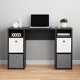 thumbnail image 1 of Mainstays 4-Cube Storage Desk, Black Grain, 1 of 6