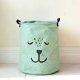 thumbnail image 1 of Dirty Clothes Washing Storage Basket Foldable Waterproof Cute Toy Storage Barrels Laundry Bags with Handles, 1 of 7
