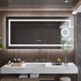 thumbnail image 4 of LED Lighted Backlit Bathroom Mirror Dimmable Antifog LED Mirror with 3X Magnifying 3 Colors Makeup Mirrors My Lux Decor Round, 4 of 7