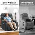 thumbnail image 2 of MCombo 27.2'' Extra Wide Power Lift Recliner Chair for 5'7"-6'2" Elderly, Fabric, Dark Grey, Large-Oversize, 2 of 9