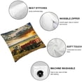 thumbnail image 6 of nygtbtfer Throw Pillow Cover Square  Summer Tractor Agriculture Landscaped Nature Farm Field Sunset Cereal Cloudy Zippered Cushion Pillow Case Home Decor Pillowcase White, 6 of 7