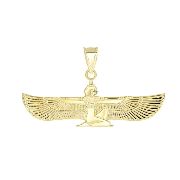 EGYPTIAN GODDESS PENDANT NECKLACE IN GOLD : Pendant with 16" chain 10K